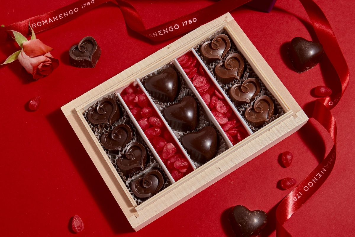 San valentino 2026 cioccolato milano, Confezione in legno Cioccolato e fondant