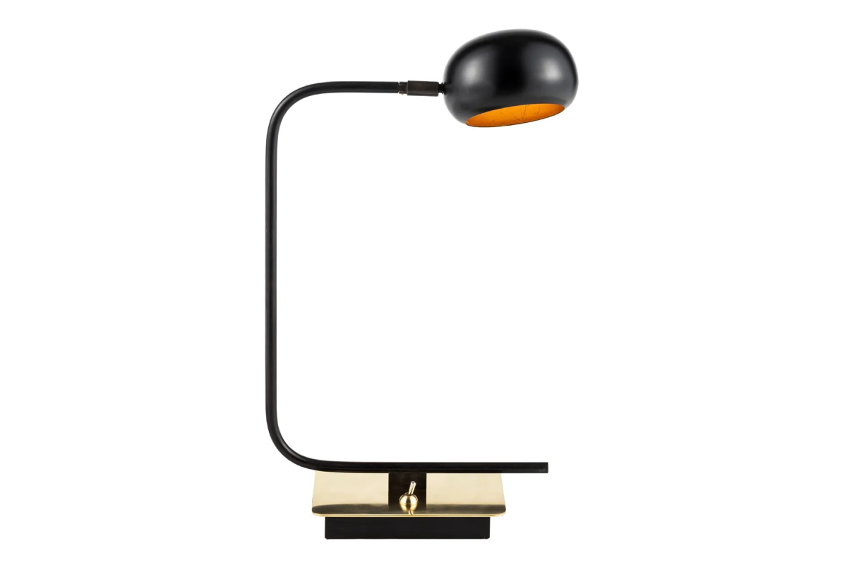 design stile anni cinquanta, lampada da tavolo il bronzetto