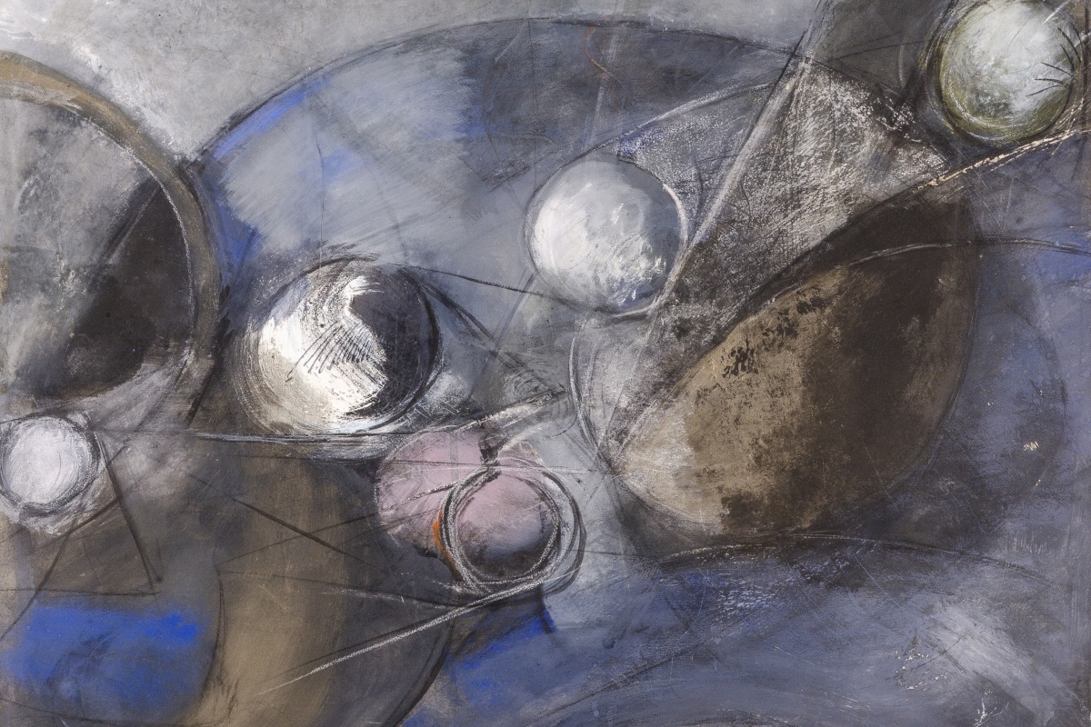 mostre milano, Guglielmo_Spotorno_Armonia_e_silenzio_1980_tecnica_mista_su_carta_cm70x80