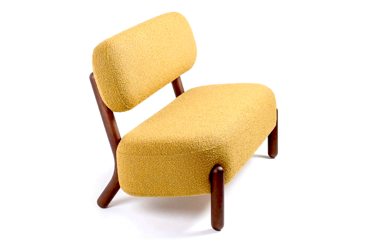 tendenza design giallo burro, divanetto dear