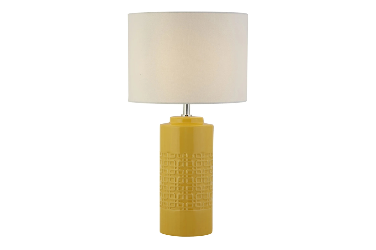 tendenza design giallo burro, lampada searchlight